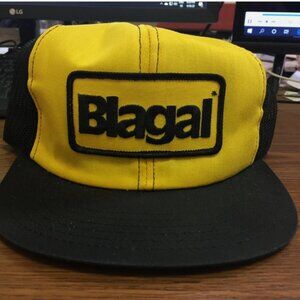 Vintage Blagal Yellow Black Snapback Trucker Baseball Cap